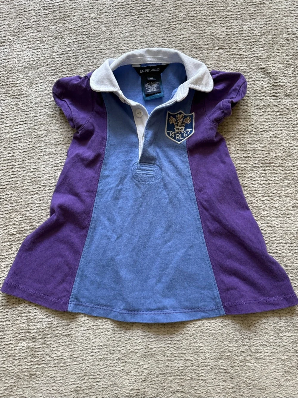 Ralph Lauren Baby Rugby Polo Dress With‎ Bloomers 9M